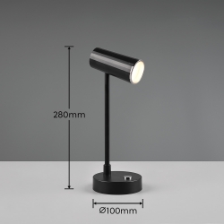 LENNY CZARNA LED LAMPA PRZENOŚNA  RL R52661102